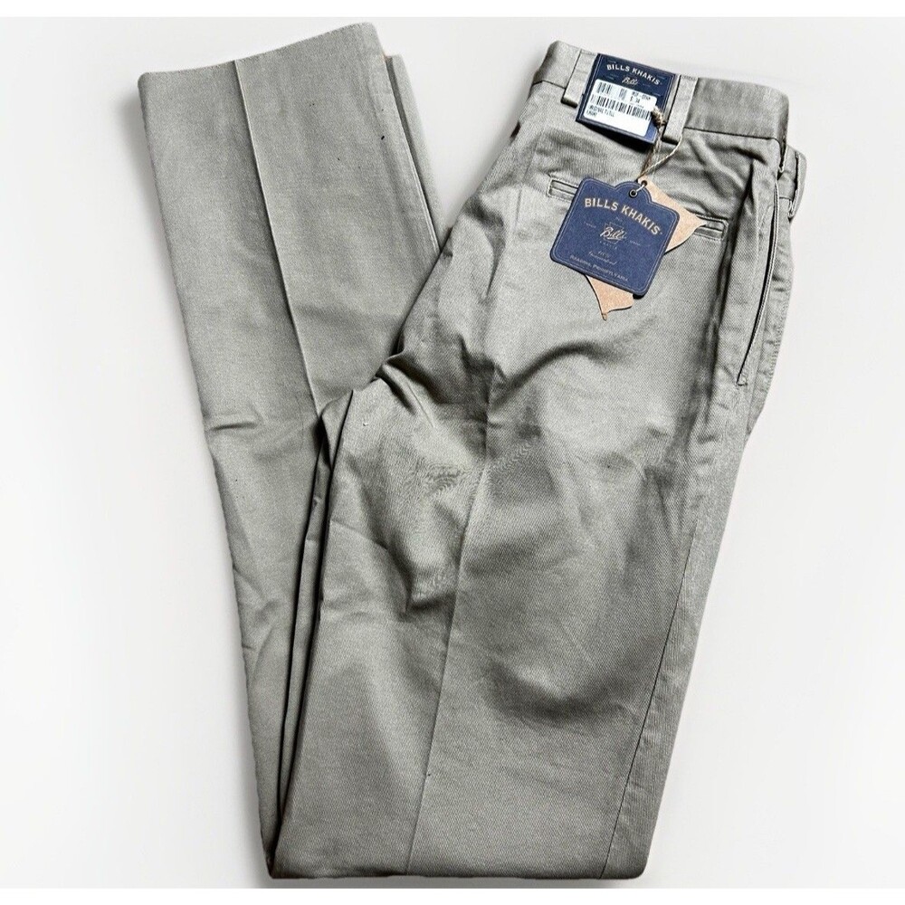 Bills Khakis Pants Mens Size 34 Model 2 Pleated Classic Fit Original Twill M2